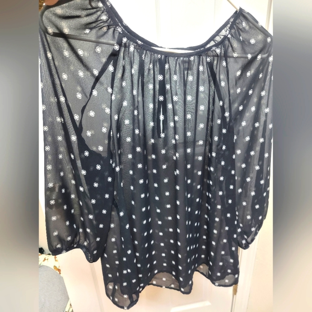 Old Navy Sheer Blouse L